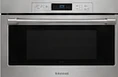 Built-in or drawer microwave in stainless finish.