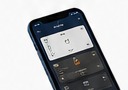 Smartphone app control screen for an electric fireplace.